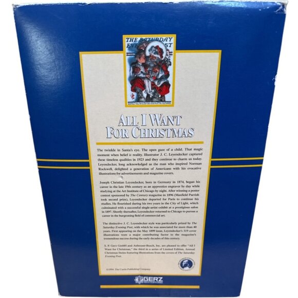 1994 Saturday Evening Post Christmas Collector Lidded Stein 10.75" S.P. GERZ NIB - Picture 9 of 9